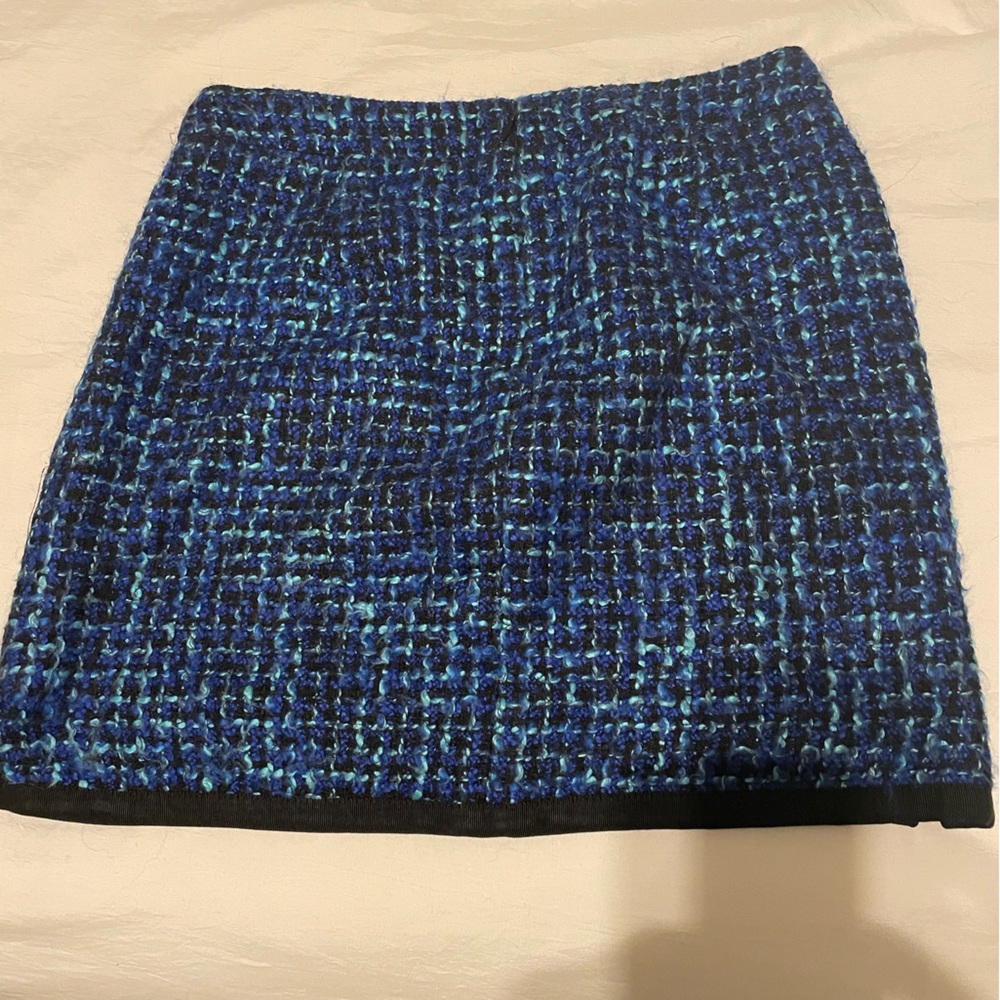 JCrew Blue Black Mini Skirt